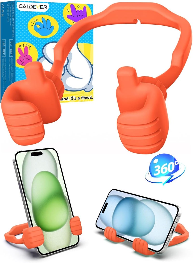 CALDEVER Valentines Gifts for Teens Boys Girls Cell Phone Stand: Upgrade Adjustable 1 Pack Thumbs Up Lazy Phone Holder for Desk Fun Birthday Gifts for Grandma Adults Husband from Wife - Image 1